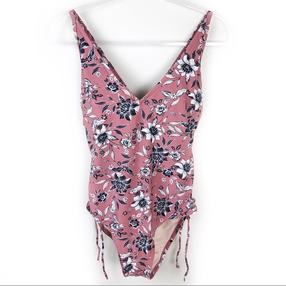 Kona Sol Other - Kona Sol - Mauve pink one-piece swim suit floral size: L